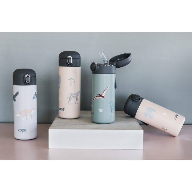 Zopa 400 ml-es termosz szívószállal, szafari Safari