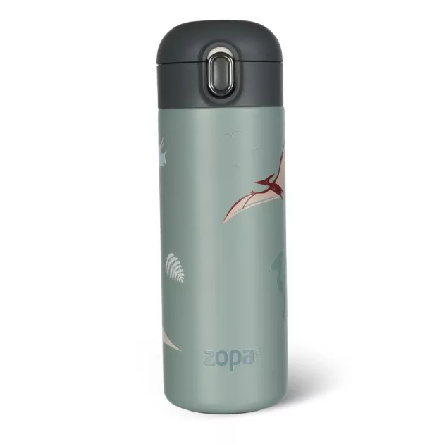 Zopa 400 ml-es termosz szívószállal, dínó Dino