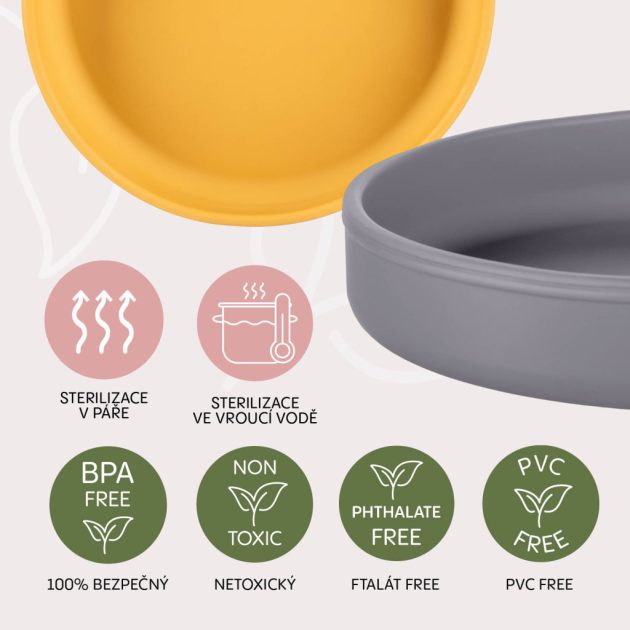 Zopa Szilikon tányér - fenyőzöld Forest Green