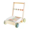 Zopa Fa járássegítő kocsi építőkockákkal Wood