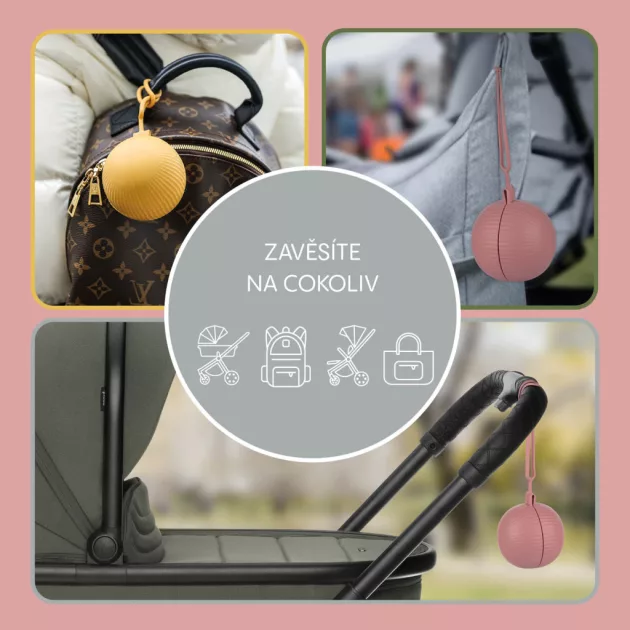 Zopa Zárható szilikon cumitartó tok - rózsaszín Old Pink