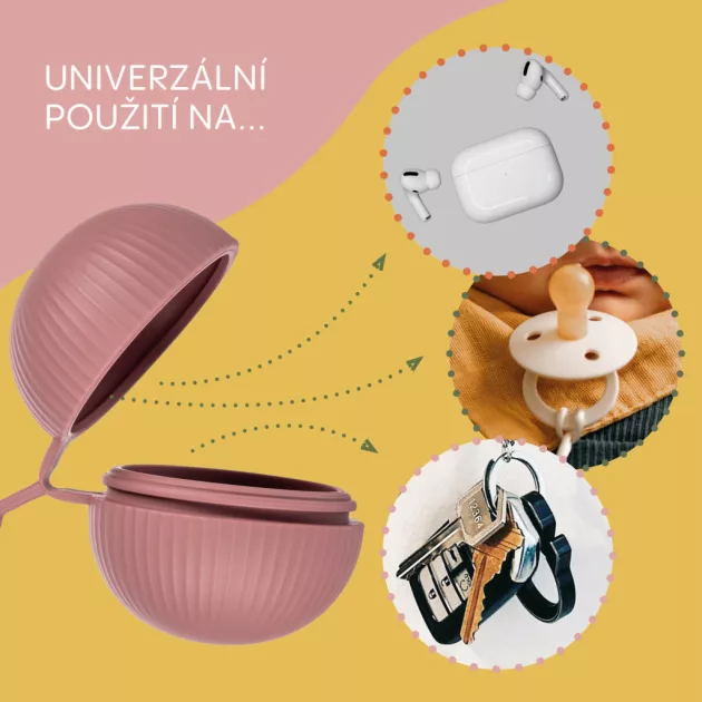 Zopa Zárható szilikon cumitartó tok - rózsaszín Old Pink