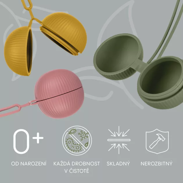 Zopa Zárható szilikon cumitartó tok - rózsaszín Old Pink