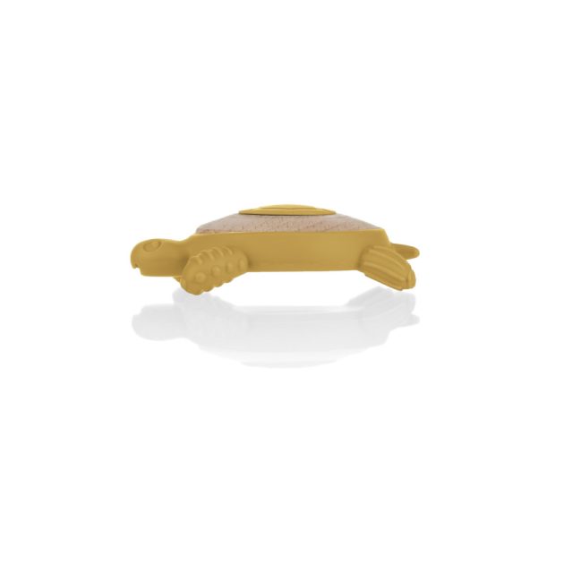 Zopa Szilikon-fa rágóka Teknős - mustársárga Mustard Yellow