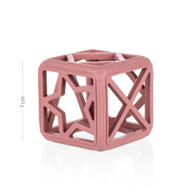 Zopa Szilikon rágóka Négyzet - rózsaszín Old Pink