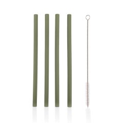 Zopa Szilikon szívószál 4  db - fenyőzöld Forest Green