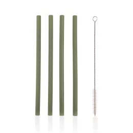 Zopa Szilikon szívószál 4  db - fenyőzöld Forest Green
