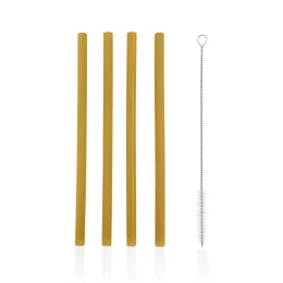   Zopa Szilikon szívószál 4 db - mustársárga Mustard Yellow