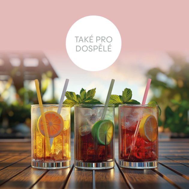 Zopa Szilikon szívószál 4 db - rózsaszín Old Pink