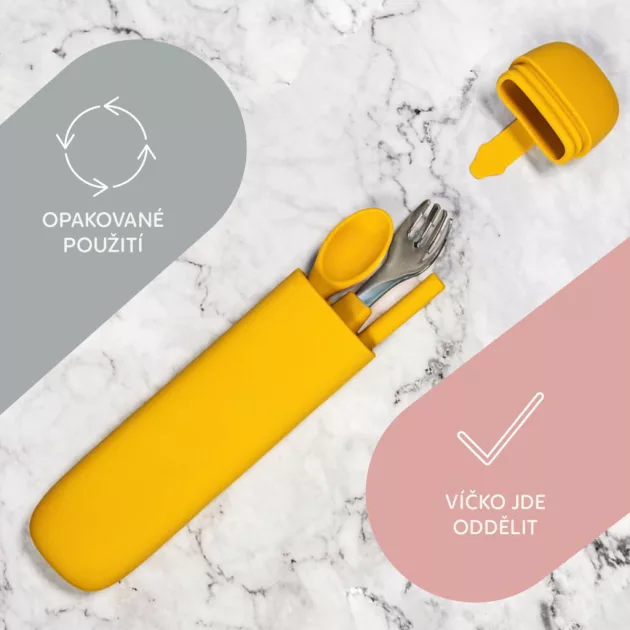 Zopa Szilikon evőeszköz tok - galambszürke Dove Grey