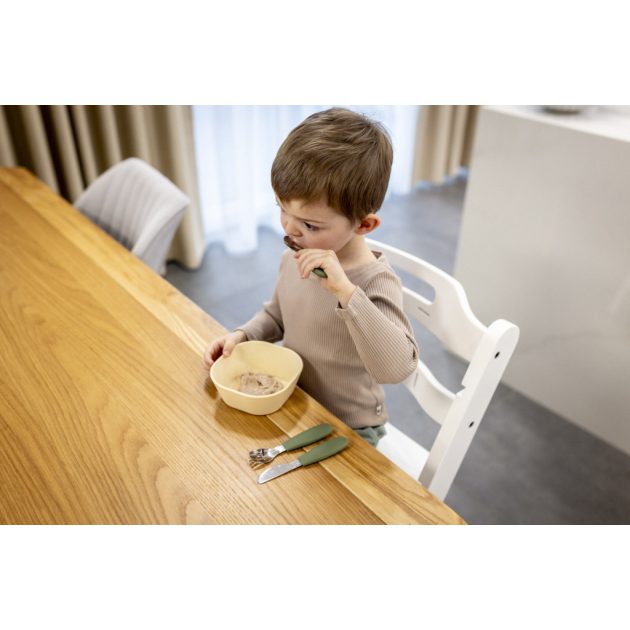 Zopa Szilikon gyerek evőeszköz - fenyőzöld Forest Green