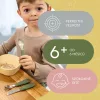Zopa Szilikon gyerek evőeszköz - galambszürke Dove Grey