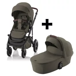   Britax Römer set multifunkciós babakocsi Smile 5Z + mózeskosár Lux Urban Olive