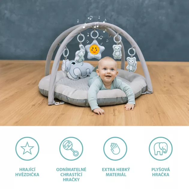 Zopa Komfort játszószőnyeg, puha szürke Cuddle Grey