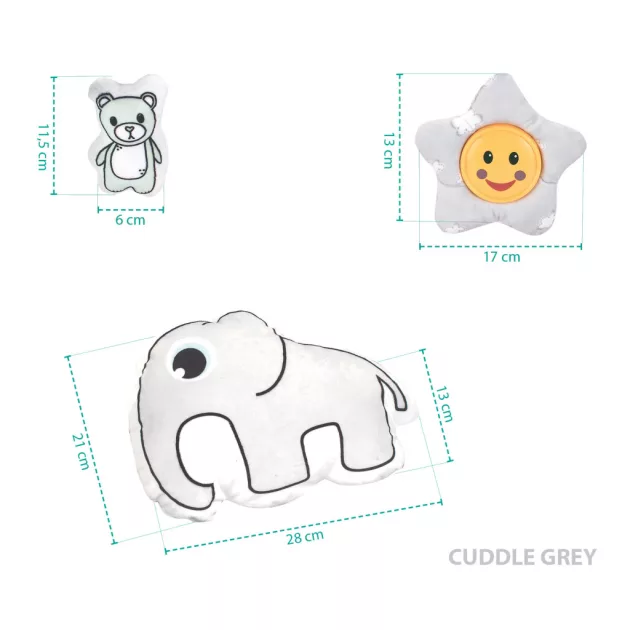 Zopa Komfort játszószőnyeg, puha szürke Cuddle Grey