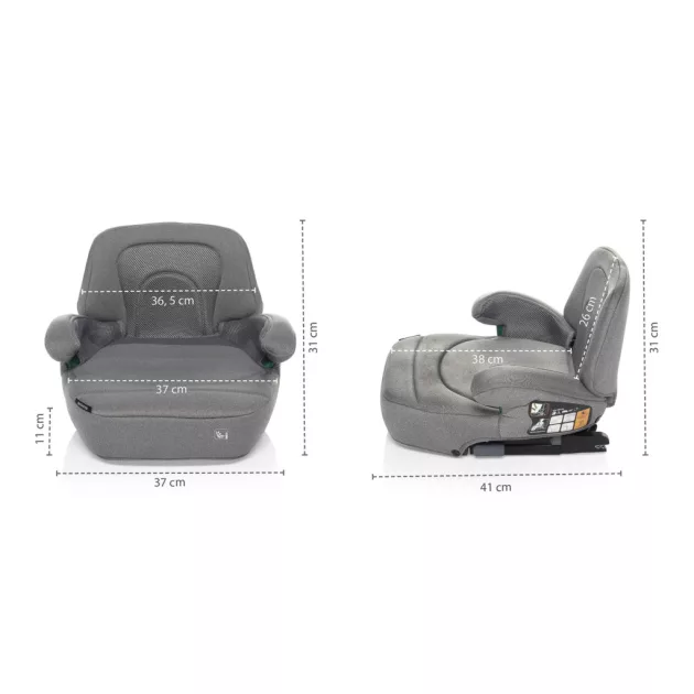 Zopa iBooster i-Size Silver Grey