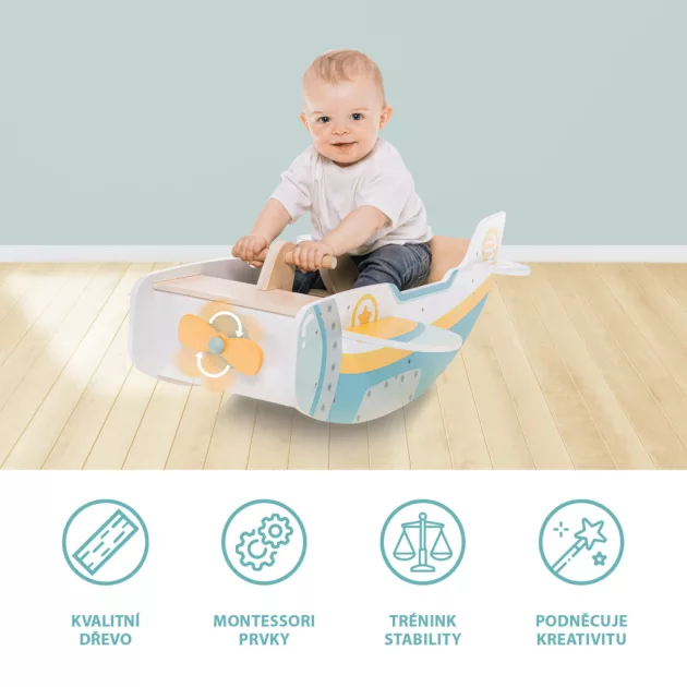 Zopa Fa Montessori hintázó repülő Wood