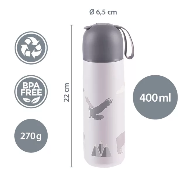 Zopa 400 ml-es termosz szilikon fogantyúval, city City