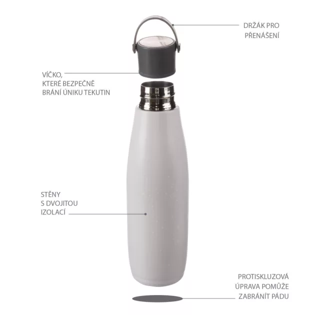 Zopa 480 ml-es termosz fogantyúval, csillagok Stars
