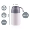 Zopa 620 ml-es ételtermosz szilikon tartóval, virágok Flowers