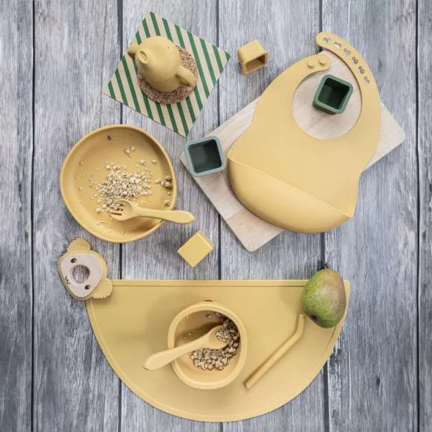 Zopa Szilikon étkezési szett - galambszürke Dove Grey