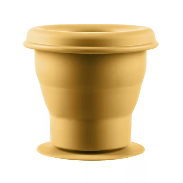 Zopa Szilikon összehajtható snackdoboz tapadókoronggal - mustársárga Mustard Yellow