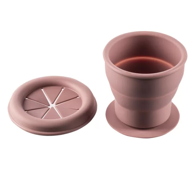 Zopa Szilikon összehajtható snackdoboz tapadókoronggal - rózsaszín Old Pink