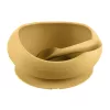 Zopa Szilikon tál tapadókoronggal és kanállal - mustársárga Mustard Yellow