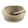 Zopa Szilikon tál tapadókoronggal és kanállal - bézs Sand Beige
