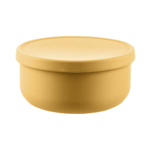 Zopa Szilikon tál fedővel - mustársárga Mustard Yellow