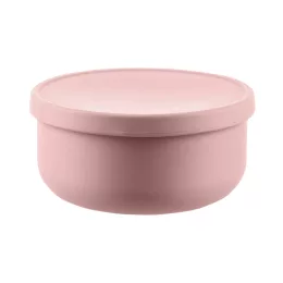 Zopa Szilikon tál fedővel - rózsaszín Old Pink
