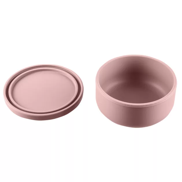 Zopa Szilikon tál fedővel - rózsaszín Old Pink