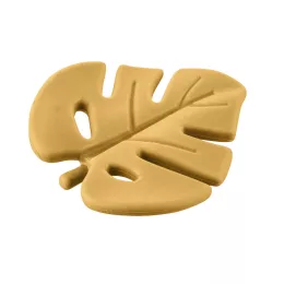 Zopa Szilikon rágóka Levél - mustársárga Mustard Yellow