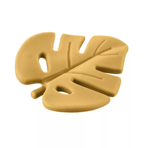 Zopa Szilikon rágóka Levél - Mustard Yellow