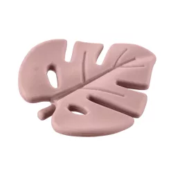Zopa Szilikon rágóka Levél - rózsaszín Old Pink