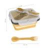 Zopa Szilikon uzsonnásdoboz kis kanállal (kicsi) - mustársárga Mustard Yellow
