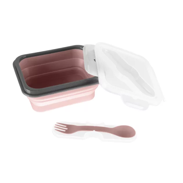 Zopa Szilikon uzsonnásdoboz kis kanállal (kicsi) - rózsaszín Old Pink