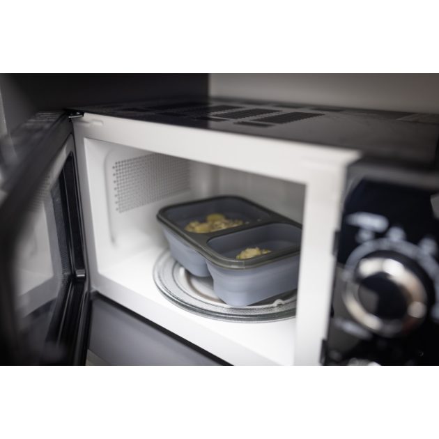 Zopa Szilikon uzsonnásdoboz kanállal (nagy) - galambszürke Dove Grey