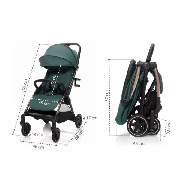 Zopa Quiq 2 babakocsi  Antique Green/Black
