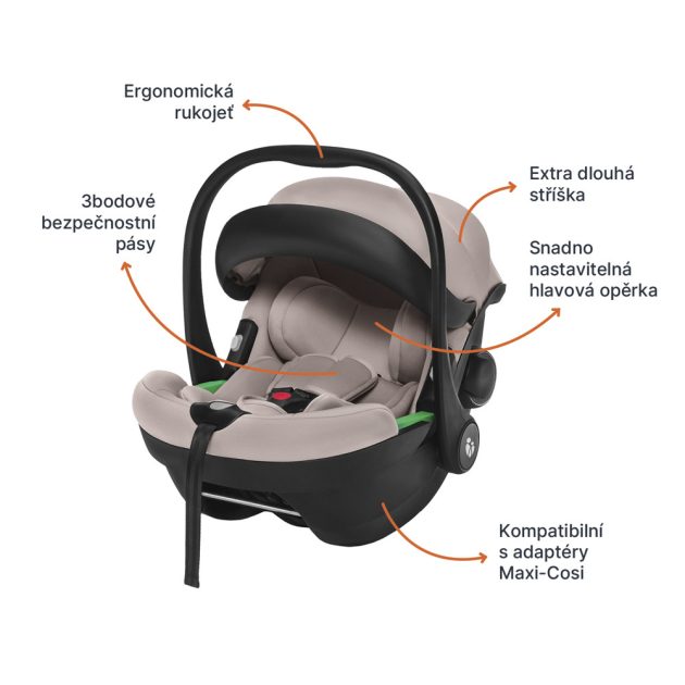 Zopa XM Plus i-Size babahordozó Foggy Grey