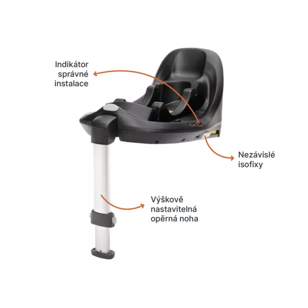 Zopa Isofix bázis XM Plus i-Size babahordozóhoz Black