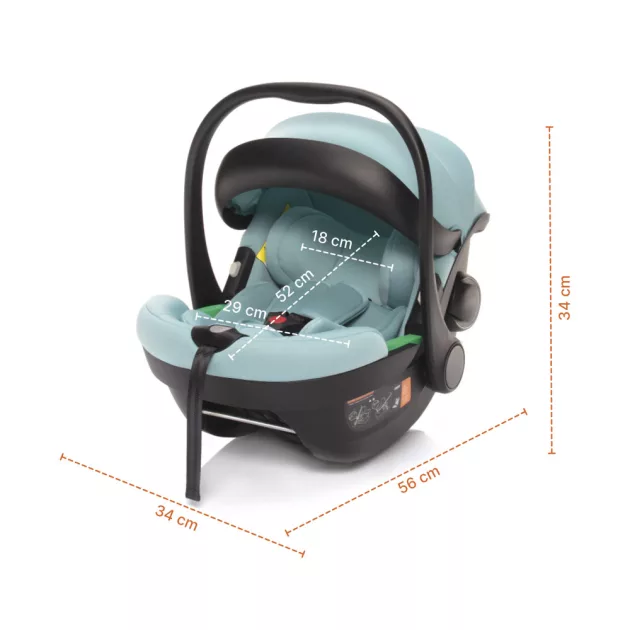 Zopa XM Plus i-Size szett (babahordozó + bázis) Foggy Grey