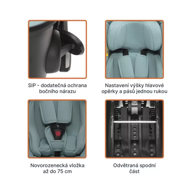 Zopa XM Plus i-Size szett (babahordozó + bázis) Foggy Grey