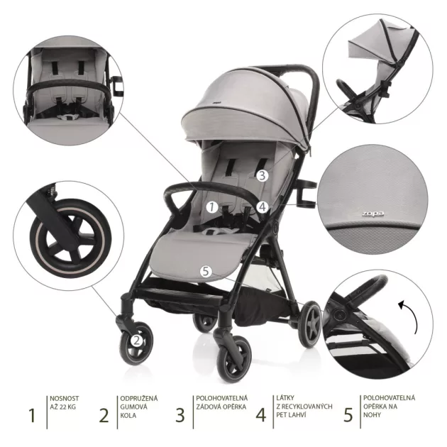Zopa Quiq 2 babakocsi  Metal Grey