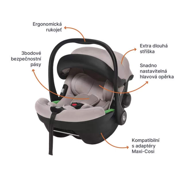 Zopa XM Plus i-Size szett (babahordozó + bázis) Boss Grey