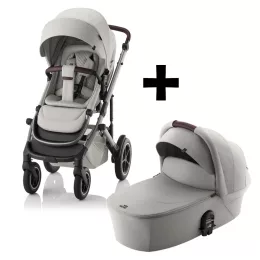   Britax Römer set multifunkciós babakocsi Smile 5Z + mózeskosár Lux Linen Grey