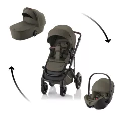   Britax Römer Smile 5Z Comfort Set Lux (Smile 5z babakocsi + mózeskosár + Baby-Safe Pro) - Linen Grey