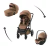 Britax Römer Smile 5Z Comfort Set LUX 3in1 (Smile 5z babakocsi + mózeskosár + Baby-Safe Pro) Warm Caramel