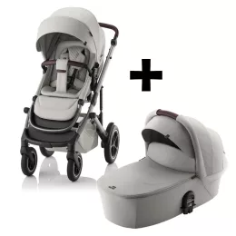   Britax Römer set multifunkciós babakocsi Smile 5Z + mózeskosár Lux Linen Grey