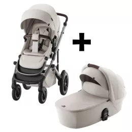   Britax Römer set multifunkciós babakocsi Smile 5Z + mózeskosár Lux Soft Taupe